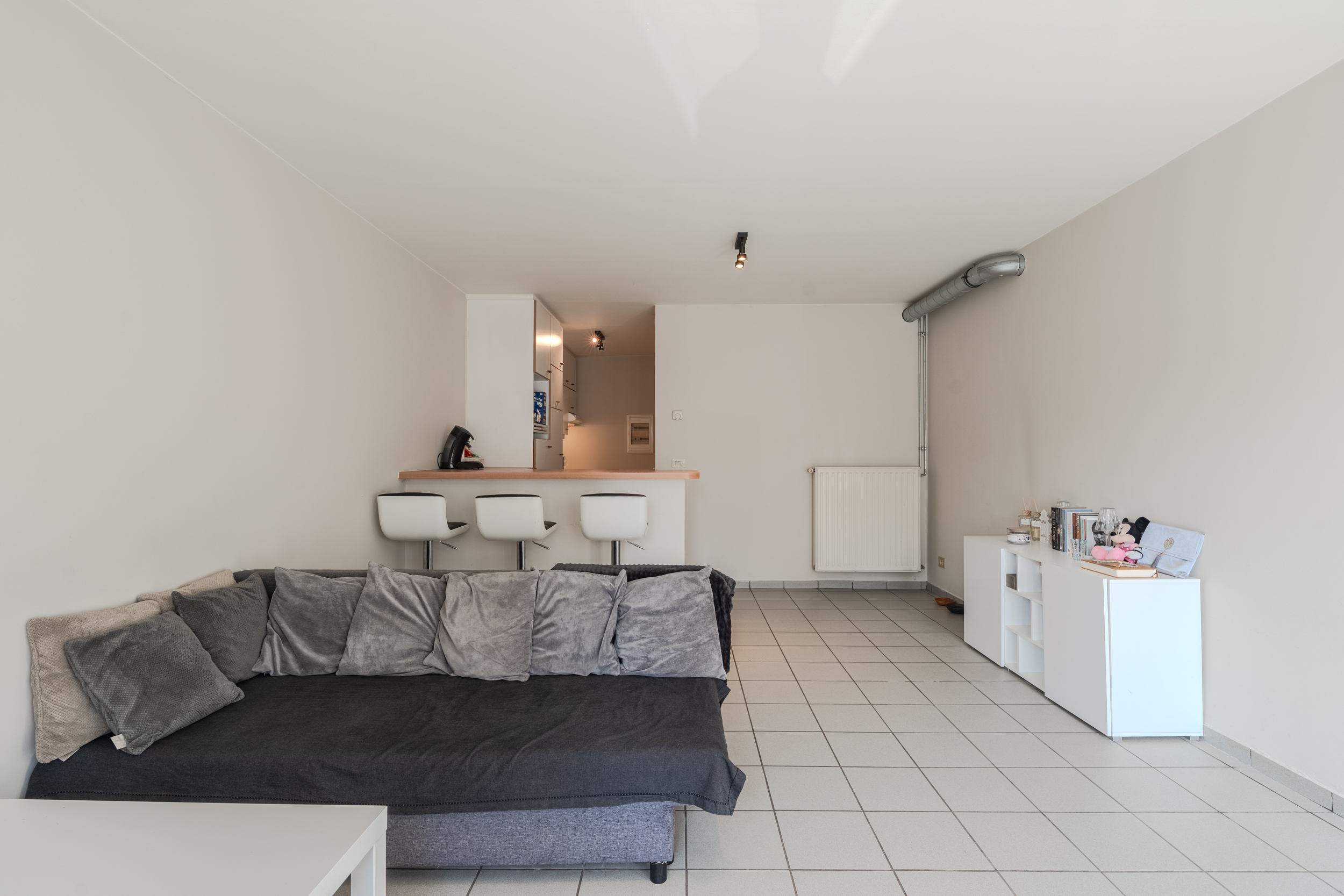Leefruimte met keuken overview